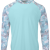 NEW! Unisex FINAO Camo Sleeve Hooded Performance Shirt | FINAO_Unisex_Camo_Sleeve_Aqua_Performance_50+UPH_Long_Sleeve_Shirt.png