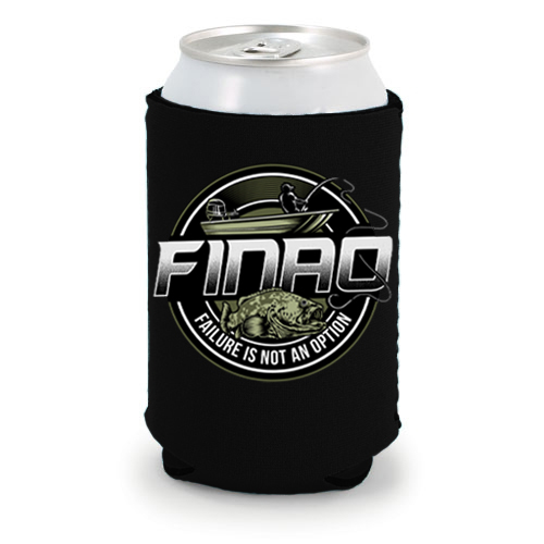 Black Coozies - Choose Your Graphic | greengrouper_black_koozie.jpg