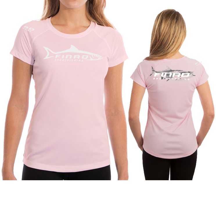 Ladies UV Performance Short Sleeve Fishing Shirt | Ladies_sketch_blossom_pink_SS.png