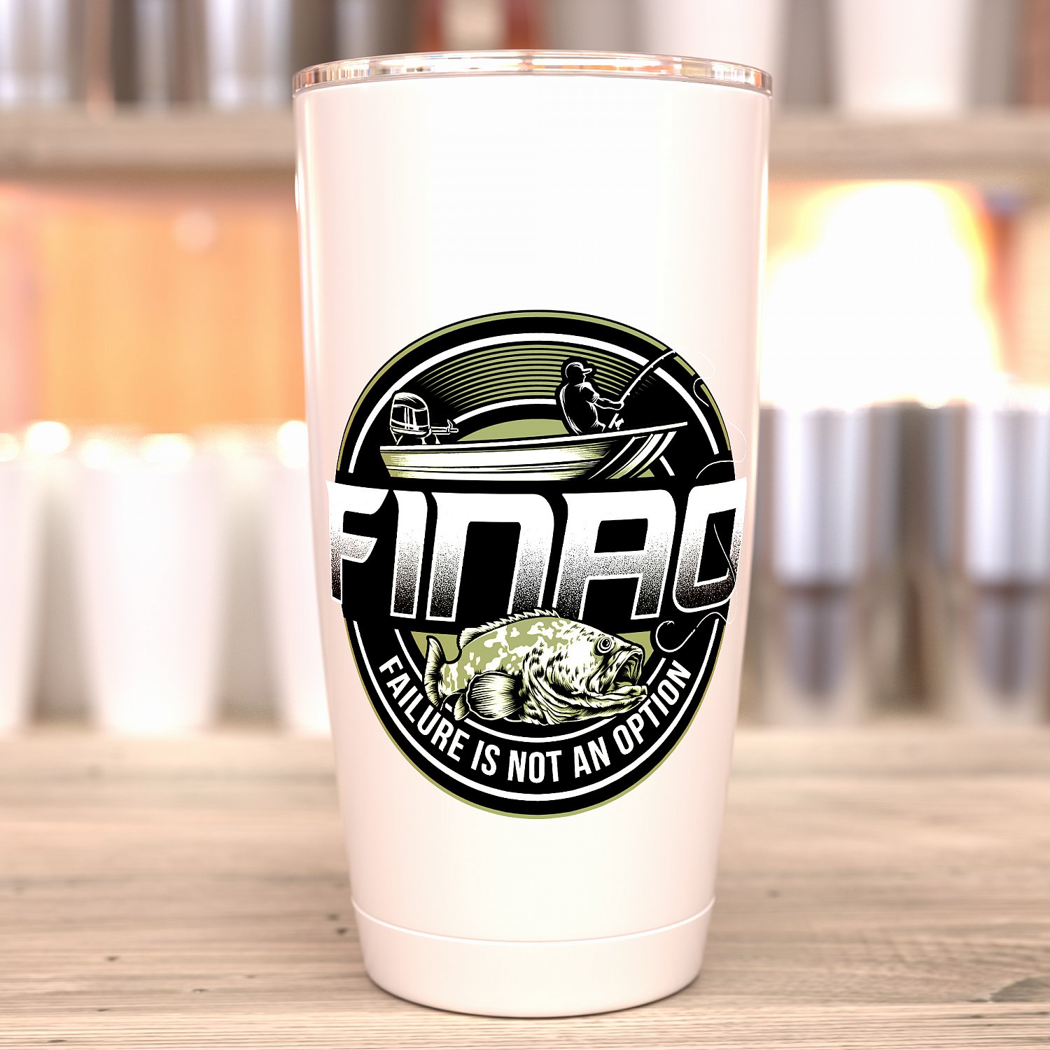 FINAO 20oz Ringed Base Tumbler - Green Grouper | FINAO_20oz_Ring_Base_Tumbler.jpg