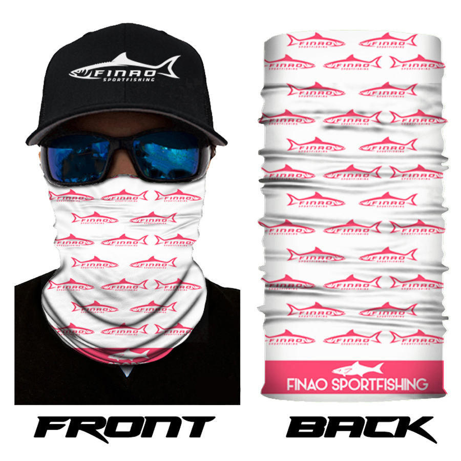 Pink logo on white Fishing Gaiter | pink_fish_on_White.jpg