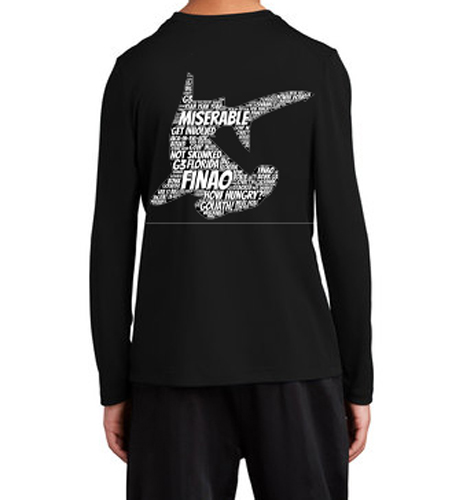 FINAO Youth UV Long Sleeve Shirts | FINAO_YS_Word_Art_Hammerhead.jpg