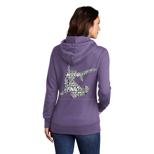 Ladies FINAO Fleece Pullover Hooded Sweatshirt | FINAO_Ladies_Purple_Word_Art_Hammer.jpg