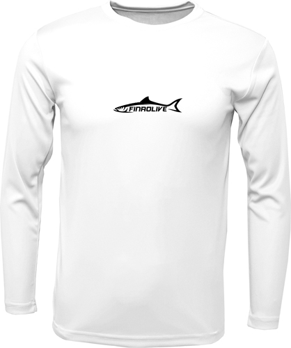 White Long Sleeve Fishing Shirt | FINAO_White_Performance_Fishing_Shirt_Front.jpg