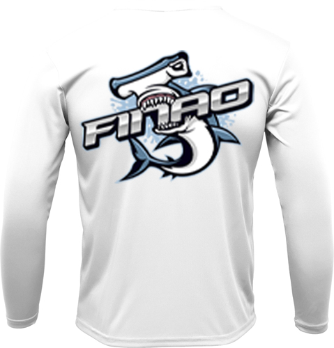 White Long Sleeve Fishing Shirt | FINAO_White_Performance_Fishing_Shark_Bite.jpg