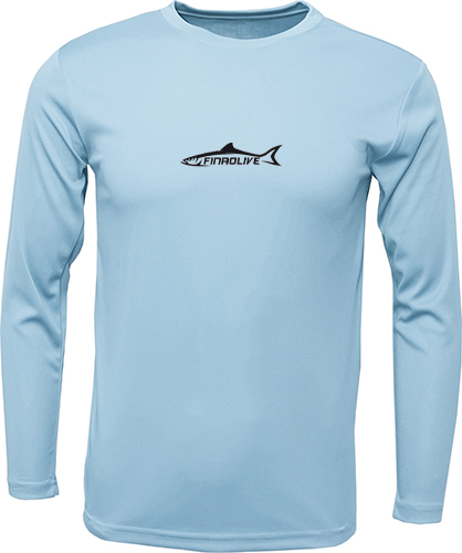Carolina Blue Long Sleeve Fishing Shirt | FINAO_Carolina_Blue_Performance_Fishing_Shirt_Front_1.jpg