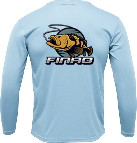 Carolina Blue Long Sleeve Fishing Shirt | FINAO_Carolina_Blue_Performance_Fishing_Shirt_Gold_Grouper.jpg