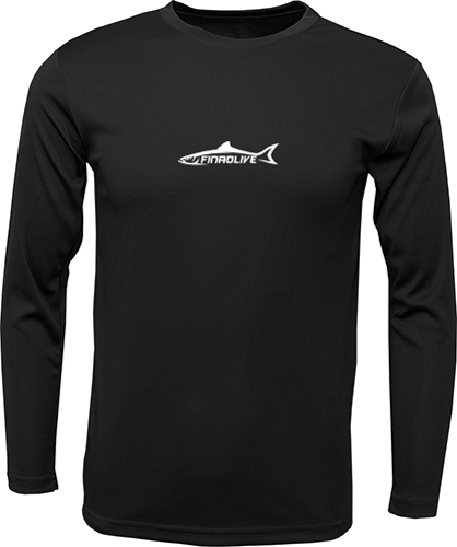 Black Long Sleeve Fishing Shirt | FINAO_Black_Performance_Fishing_Shirt_Front.jpg