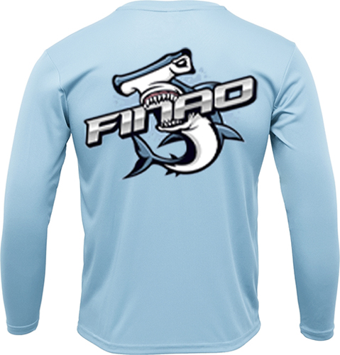 Carolina Blue Long Sleeve Fishing Shirt | FINAO_Carolina_Blue_Performance_Fishing_Shirt_Shark_Bite.jpg