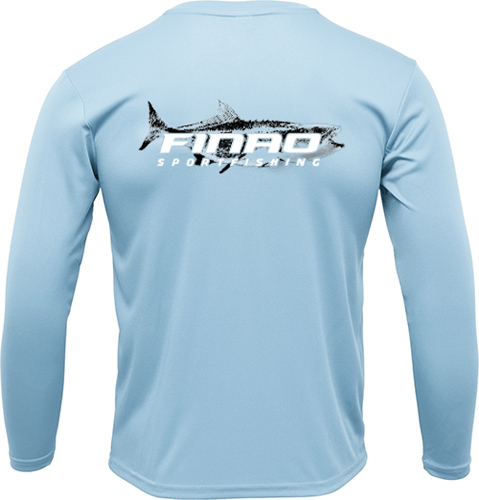 Carolina Blue Long Sleeve Fishing Shirt | FINAO_Carolina_Blue_Performance_Fishing_Shirt_Cobia_Sketch.jpg