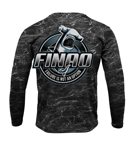 Black Water Long Sleeve Fishing Shirt | FINAO_Black_Water_Performance_Fishing_Shirt_Shark_Turn.jpg