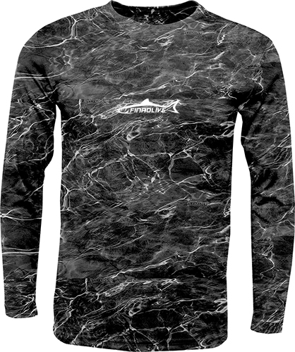 Black Water Long Sleeve Fishing Shirt | FINAO_Black_Water_Performance_Fishing_Shirt_Front.jpg