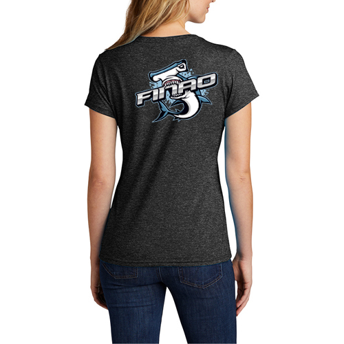 Ladies Heather Gray Shirt | FINAO_Ladies_Fishing_Shirt_Shark_Bite.jpg