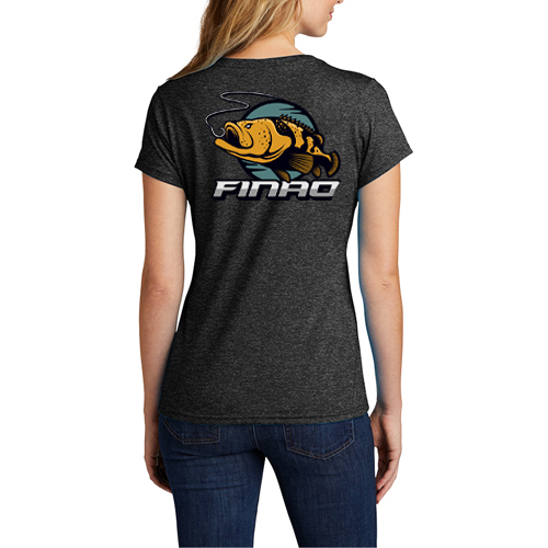 Ladies Heather Gray Shirt | FINAO_Ladies_Fishing_Shirt_Gold_Grouper.jpg