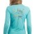 Ladies Long Sleeve Water Blue UV Solar Shirt | FINAO_Water_Blue_UV_Performance_Fishing_Long_Sleeve_Shirt_Word_Art.jpg