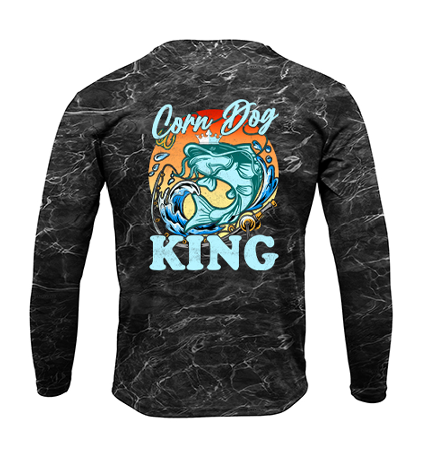 Black Water Long Sleeve Fishing Shirt | FINAO_Black_Water_Performance_Fishing_Shirt_Corn_Dog_King.jpg