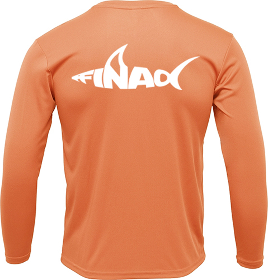 Citrus Orange Long Sleeve Fishing Shirt | FINAO_Citrus_Performance_Fishing_Shirt_FINAO_Word_Art.jpg