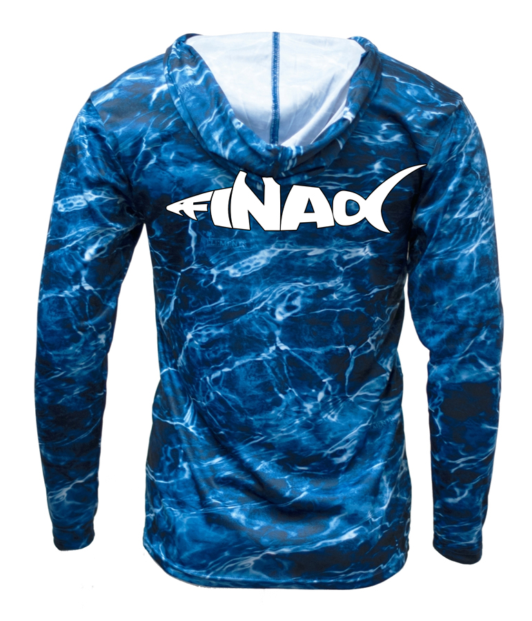 Blue Water Solar Hoodie | Blue_Water_Hooded_FINAO_Word_Shark.jpg