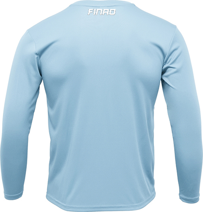 Carolina Blue Long Sleeve Fishing Shirt | FINAO_Carolina_Blue_Performance_Fishing_Shirt_FINAO_on_Collar.jpg