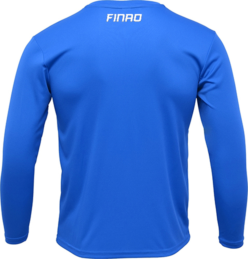 Royal Blue Long Sleeve Fishing Shirt | FINAO_Royal_Blue_Performance_Fishing_Shirt_FINAO_on_Collar.jpg